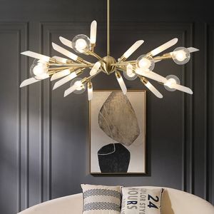 Glass Ball LED Chandelier Lamp Modern Luxury Living Dining Room Hanging Lights Indoor Ceiling Mounted Luminaire Pendant lights