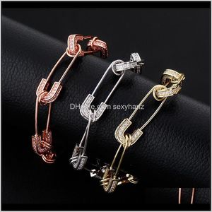 Länkkedja pläterade anlände unika design män kvinnor smycken guld cs säkerhet stift charm rappare armband o0ir1 blxrs