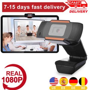 Nuova webcam HD 2.0 ruotabile a 45 gradi 1080p Videocamera Web con registrazione video USB con microfono PC Computer