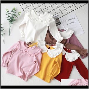 Shirts Clothing Baby Maternity Drop Delivery 2021 Style Baby Under 100Percent Cotton Children Kids Shirt Long Sleeve Blouse Girls Peter Pan C