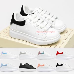 Classic Suede Velvet Kids Sneakers High Quality Boys Girls Trainers Black White Red Laser Silver Thick Bottom Toddler Casual Shoes Size 26-35