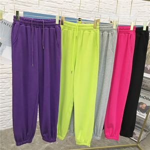 pantaloni da uomo di marca pantaloni sportivi di colore puro moda vita alta pantaloni larghi alla caviglia fasciati casual alla moda pantaloni lunghi