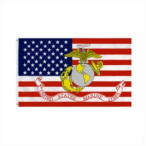 3x5Fts 90x150cm Bandiera americana USMC Corpo dei Marines degli Stati Uniti Commercio all'ingrosso diretto della fabbrica