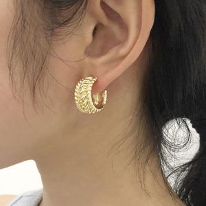 Fashion Gold Color Chain Hoop Huggies Earrings Small Circle Hoops Punk Statement Women Girls Unique Metal Jewelry & Huggie