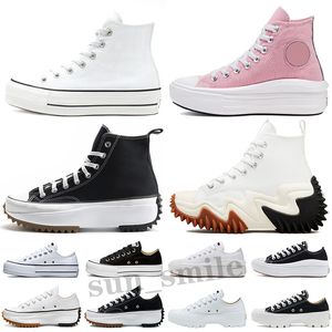 Chuck Taylor All Star Platform Move Run Star Hike Lugged Motion 캐주얼 신발 안녕하세요 검은 색 껌 여자 schuhe 척 고전 척 실행 스타 하이킹 가황 스 니커 여성 크기 35-39