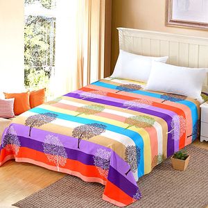 레인보우 트리 플랫 침대 시트 단일 / 더블 가정용 침구 품질 침대 커버 침대 시트 크기 1.6 / 2 / 2.3m (베개가 없음) F0114 210420