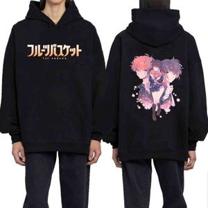 Anime Frutas Cesta Capuz Mulheres / Homens Streetwear Kawaii Roupas De Camisola Oversized Y1121