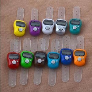 Mini Hand Hold Portable Band Tally Plastic Row Counter Poäng Tool LCD Digital Screen Finger Ring Electronic Head Count