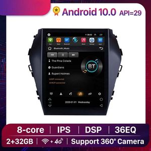Araba DVD Multimedya Oyuncu GPS 2015 için 2016-2017 Hyundai Santa Fe IX45 9.7 inç HD Dokunmatik Ekran Android 10.0 Bluetooth 4G DSP