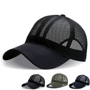 Män Kvinnor Sommar Full Mesh Baseball Cap Snabbtork Kylande Solskydd Vandring Golf Running Justerbar Snapback Hat