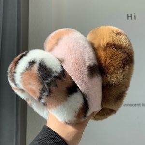 Natural Rabbit Headband Fashion Soft Warm Women Cute Colorful Hair Real Fur Head Hoop Bands Accessories Female Headdress