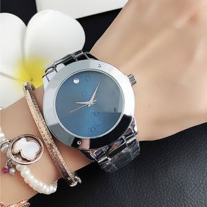 Brand Watch Women Girl Crystal Big Letters Style Metal Steel Band Quartz Wrist Watches P68