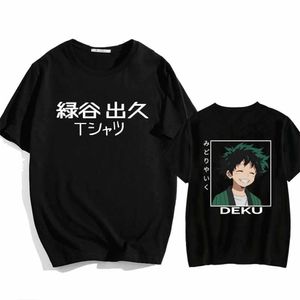 My Hero Academia Deku Anime Tops O-neck Hip Hop Print Fashion Anime T-shirt Y0809