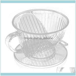 Filters Coffeeware Cozinha, barra de jantar Home Gardenclear Coffee Filter Copo Cone Brewer Holder reutiliza pl￡stico 1 entrega 2021 L6