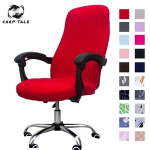 Office Rotating Computer Chair Covers Elastic Anti-dirty Removable Lift for Meeting Room Seat 211116