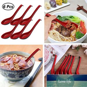 6 Stück Suppenlöffel Rot Melamin Restaurant Haushalt Reis Küche Geschirr Werkzeug