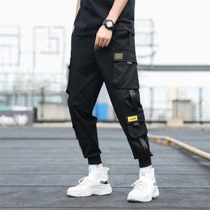 Joggers Mężczyźni Spodnie Cargo Streetwear Hip Hop Casual Pockets Track Spodnie Mężczyzna Harajuku Spodnie Fashion Spodnie Dla Male 211112