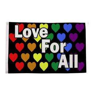 Love For All 3X5FT Flaggen für den Außenbereich, 150 x 90 cm, Banner aus 100D-Polyester, hochwertige, lebendige Farben mit zwei Messingösen
