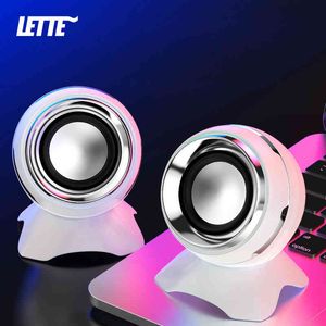 Wired USB Computer Speakers AUX Input Bass Subwoofer Laptop Desktop Phone 6W Powerful Speaker Audio Media Loudspeaker