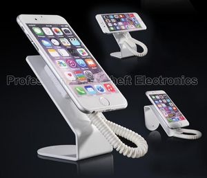 Alarm Systems Metal Cell Phone Security Display Stand Holder In Mobile Retail Shop With Stretched Pull Wire Box