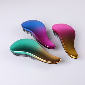 2021 Yeni Saç Fırçaları Galvanik Yaratıcı Tarak Büyük Anti-Düğümleme Kolay Penye Saç Kesimi Stil Kuaförlük Saç Model Degrade Renk Tarakları