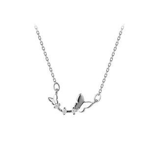 Pendant Necklaces IHUES Flash Diamond Butterfly Necklace Women's Simple Clavicle Chain Girlfriends Student Gift Jewelry Wholesale