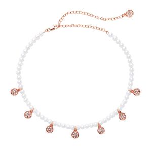 Preço em massa Crystal redondo pendente de pérolas de pérolas colar de fios 2021 chocker women jóias de moda acessórios