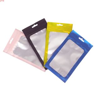 Большие размеры PP Plastic Bag Ziplock Телефон Аксессуары с бабочкой Прозрачный передний Mylar Packag для наушников USB Contongoods