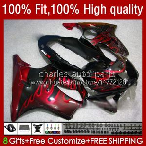 OEM Fairings For HONDA CBR600F4i CBR 600F4i 600 F4i FS CC F4 i 2004-2007 55No.151 CBR600FS CBR600 F4i 04 05 06 07 600CC 2004 2005 2006 2007 Injection mold Kit Red Flames