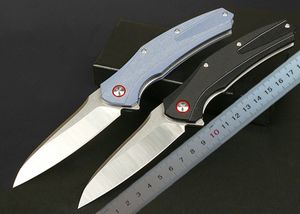 1 st Ny JJ079 Flipper Folding Kniv 8CR14MOV Satin TANTO POINT BLADE G10 + Rostfritt stålhandtag Kullager Fastöppning EDC Pocket Knives