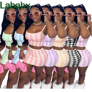Summer Women 2 Two Piece Pants Designer Dress Shorts Lattice Outfits Tracksuits Solid Color Casual Clothing Sexy Suspenders Tops Suit