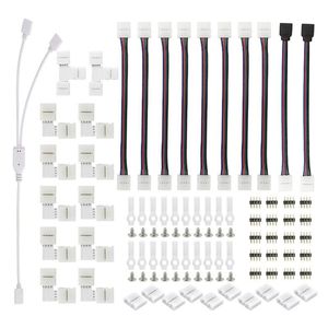 Conector De Banda Led De 10 Mm venda por atacado-Tiras LED Strip Connector Kit para mm Pin inclui tipos de luzes de luz de luzes de luz