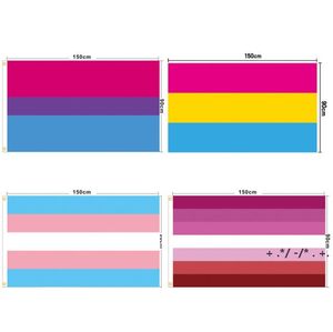 Rainbow Flag Banner 3x5fts 90x150cm LGBT Pride Trans Transgender Flag Lesbian Gay Bisexual Pansexual Ready BBB14420