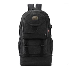 Wholesale backpack canvas military travel hiking for sale - Group buy Backpack Outdoor Men Military Canvas Expansion Army Bag Large Travel Tactical Hiking Camping Rucksack Mochila Militar B245