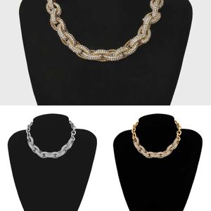 Shixin Women's Cuban Punk Halsband, Kedja, Hip Hop Crystal Round Neck Ras Halsband, Manifesto, Kvinnors Kort Halsband, 2019 Q0809