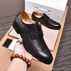 FORMELLE HERRENSCHUHE OXFORD ITALIENISCHE HERREN-LEDERSCHUHE MARKE Coiffeur Offizielle SCHUHE HERREN Klassisch großes braunes KLEID Buty Meskie