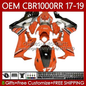 Kit de corpo para Honda CBR 1000 CBR1000 RR CC 2017-2019 Injeção Laranja Laranja Bodywork 75No.177 CBR 1000CC 1000RR CBR1000RR 17 18 19 CBR1000CC 2017 2019 2019 Fairing OEM