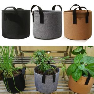 プランターポット10/7/5/3/2GAL DIY植物の播種ポテトストロベリー野菜の花の屋内グレード植林ツールのハンドル付きバッグを栽培