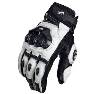 Motorcycle Gloves black Racing Genuine Leather Motorbike white Road Racing Team Glove men summer winter223r