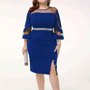 Vestidos casuais elegante lantejoulas festa de casamento festa de casamento 2021 malha retalhos de cintura alta vinho vermelho senhoras noite outfits