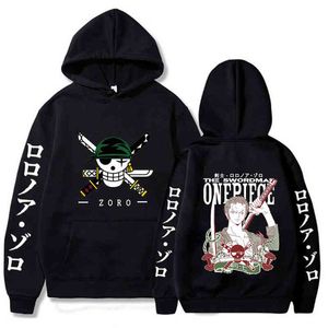 One Piece Hot Anime Hoodies Мода Толстовки Топы Длинные Рукава Свободные Повседневные Хип-Хоп Пуловер Топы H1206