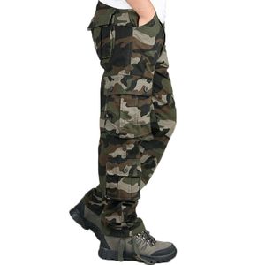 Camuflagem Calças Homens Casual Cama Calças Calças Hip Hop Jogadores Streetwear Pantalon Homme Multi-bolso Militar Tactical Calças 210406