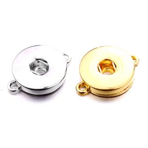 2 Farben Druckknopf Silber Gold Farbe Charm Anhänger für Ohrringe Halsketten Armband passend 18mm Druckknöpfe Schmuckherstellung Zubehör