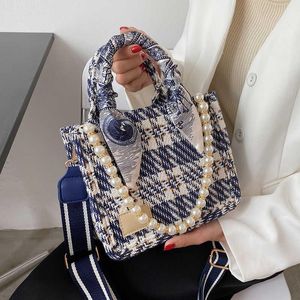 Cross Body Małe płótno Pearl Pear -Scali Designer Crossbody Bag dla kobiet 2021 Summer Lady Torebka i Torebka Trendy Luksusowe dobrej jakości