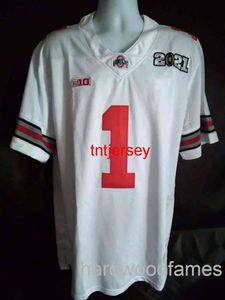 custom Justin Fields #1 White Ohio State Buckeyes Football Jersey 2021 Patch MEN WOMEN YOUTH stitch to add any name number XS-5XL