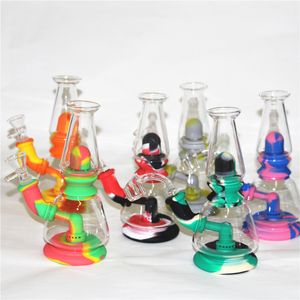 glass hand pipes silicone bubbler hookah oil rigs waterpipe smoking pipe dabber tools for wax