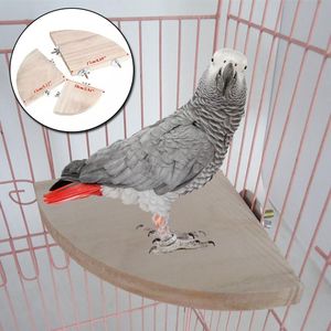 Wholesale cage stands for sale - Group buy Fan shaped Bird Parrot Wooden Stand Rack Cage Accessories Perch For Small Animal Chinchilla Squirrel Hamster Board Supplies