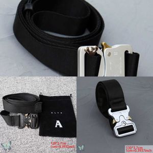 Alyx Metal Buckle Belts 1017 Alyx 9sm Bälten Kanvas Unisex Säkerhetsbälten Q0809