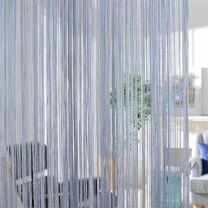 300x260cm Solid color Curtains Stripe White Blank Gray Classic Line Curtain Window Blind Valance Room Divider Door Decorative 210712