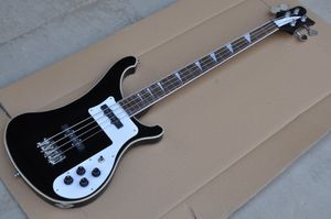 Black Body 4 Strings Bass Electric Bass مع 2 بيك اب، Pickguard أبيض، Rosewood الأصابع، توفير خدمات مخصصة